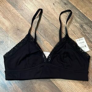 JENNI On Repeat Wide Lace Bralette  Black available in sizes S and L